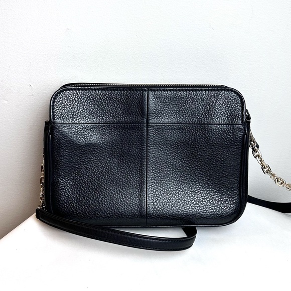 Tory Burch Leather Shoulder Bag Chain Crossbody Black Women's bag - Picture 2 of 4